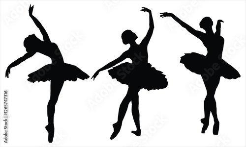 silhouettes of ballet dancers