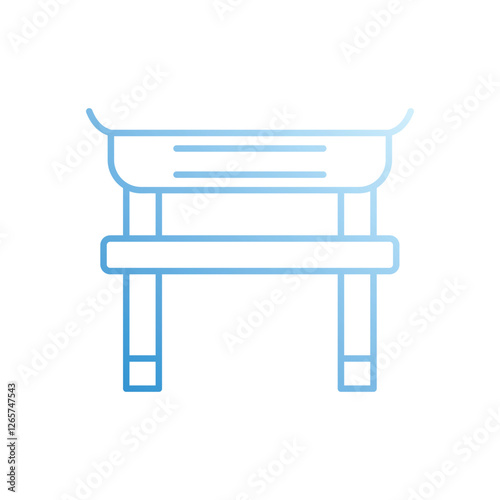 Torii  vector icon stock illustration
