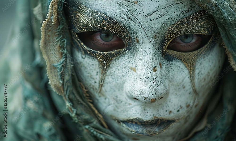 Fototapeta premium person in mask close-up