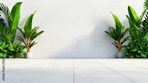 Weathered Grey Canvas with Weathered Plants and Natural Aesthetic photo