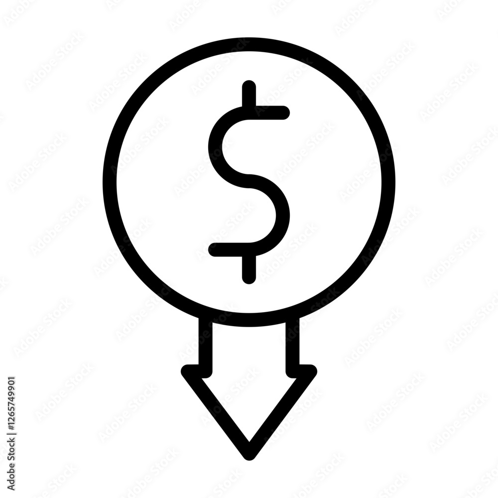 Low Demand Vector Line Icon Design Low Demand Vector Line Icon Design