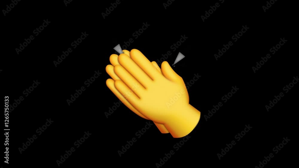 Clapping hands emoji with a transparent background brings a lively touch to celebrations, achievements, and social media posts with its joyful representation