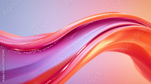 Artistic abstract background merging smooth curves with lively colors design Background Boasts Iridescent Colors, Refractive Effects, Crafting a Bright, Colorful Abstraction
