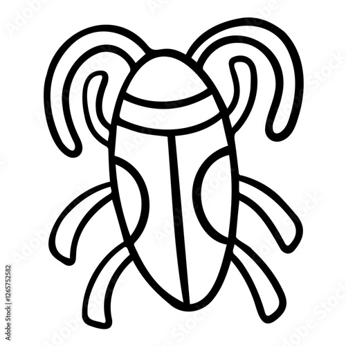 cockroach line icon