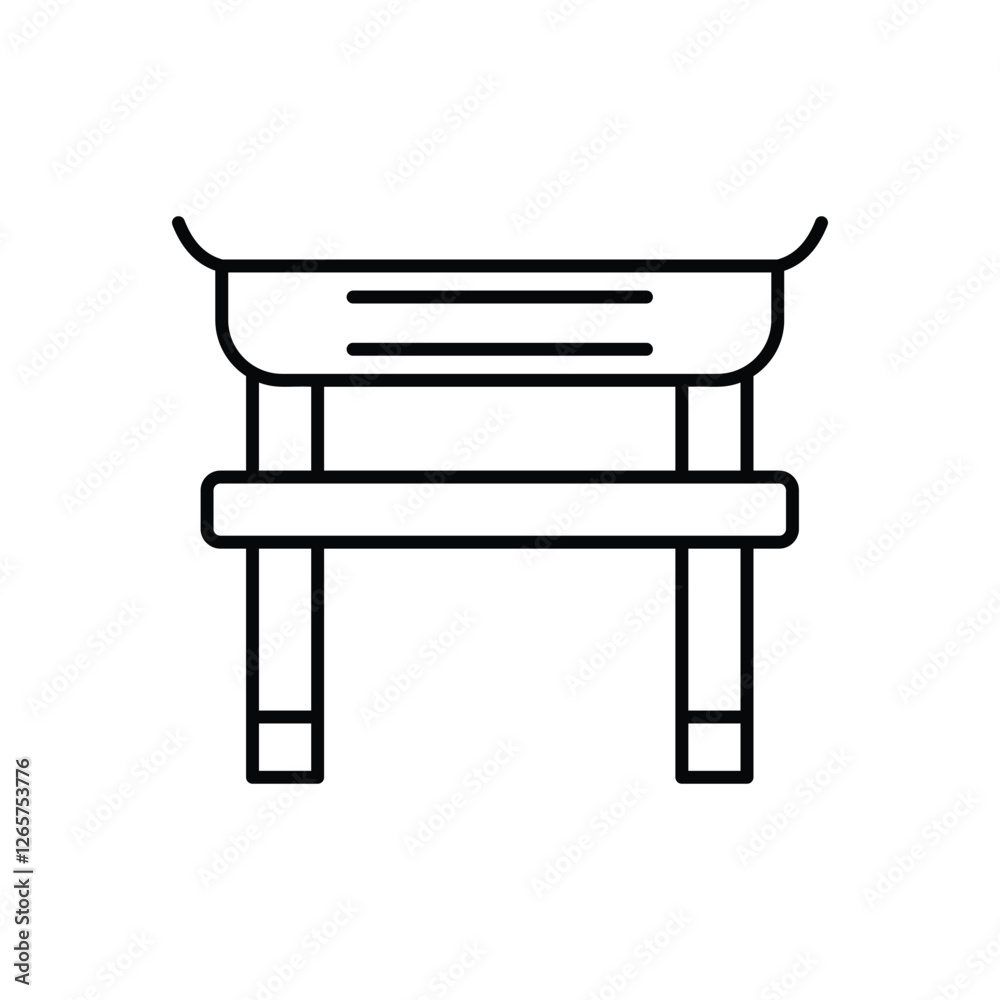 Torii vector icon stock illustration Torii vector icon stock illustration