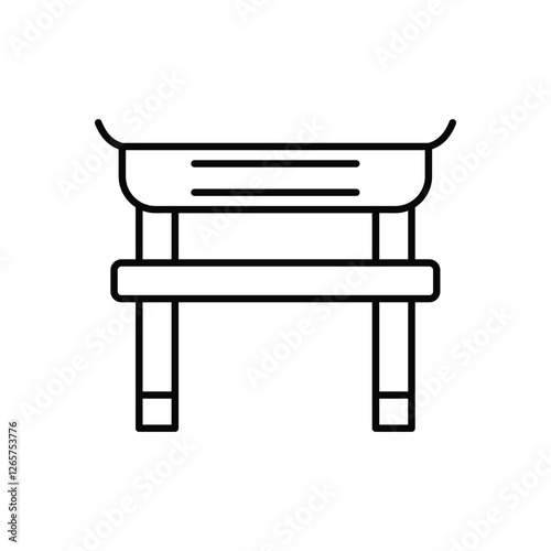 Torii  vector icon stock illustration