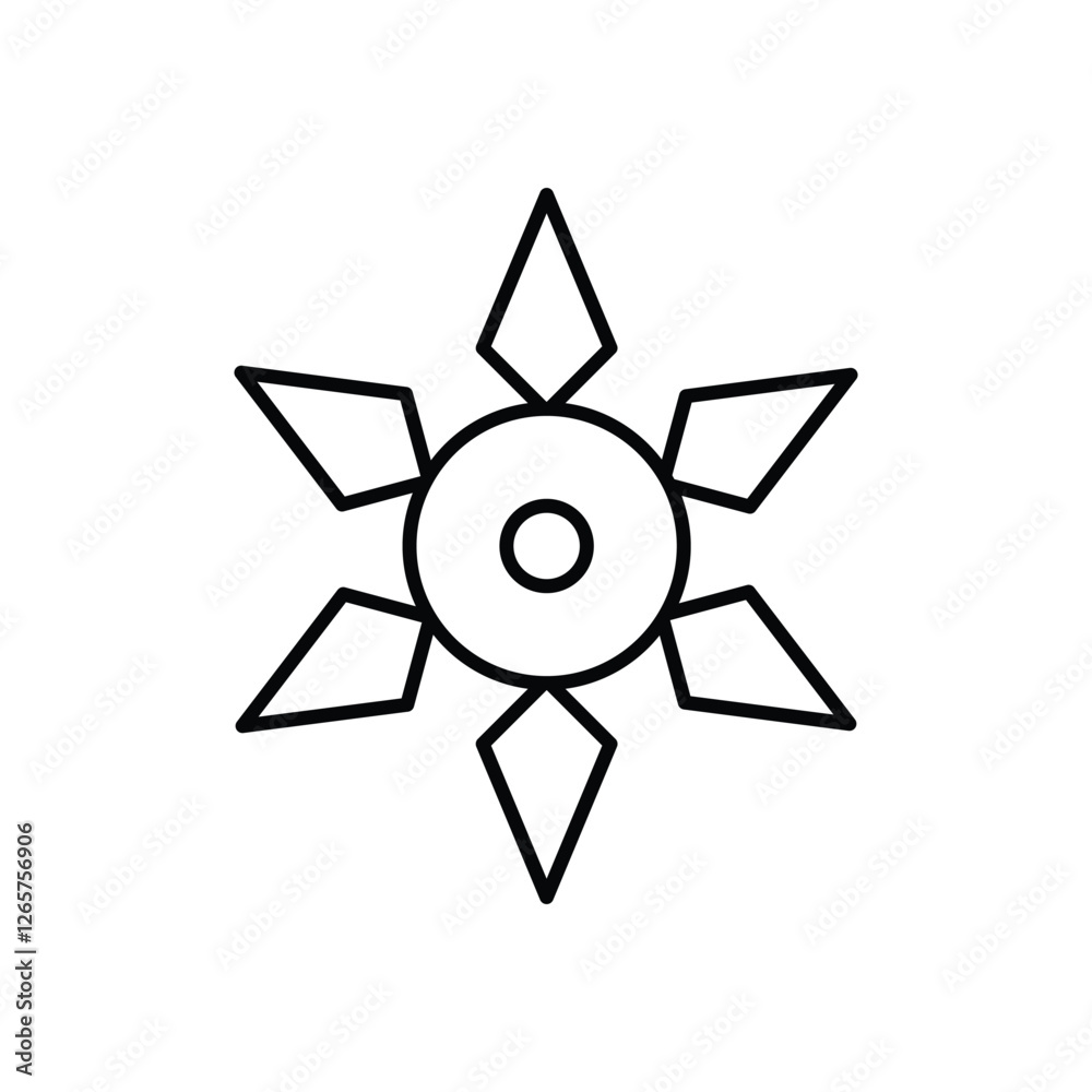 Shuriken  vector icon stock illustration