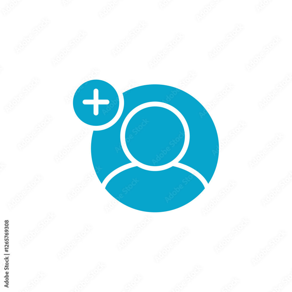 add user icon Simple thin line stroke vector add user icon Simple thin line stroke vector