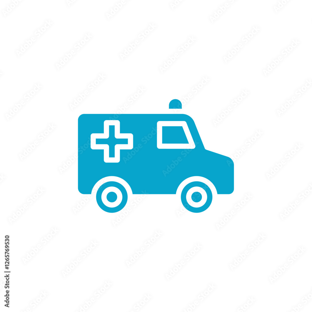 Fototapeta premium ambulance icon Simple thin line stroke vector