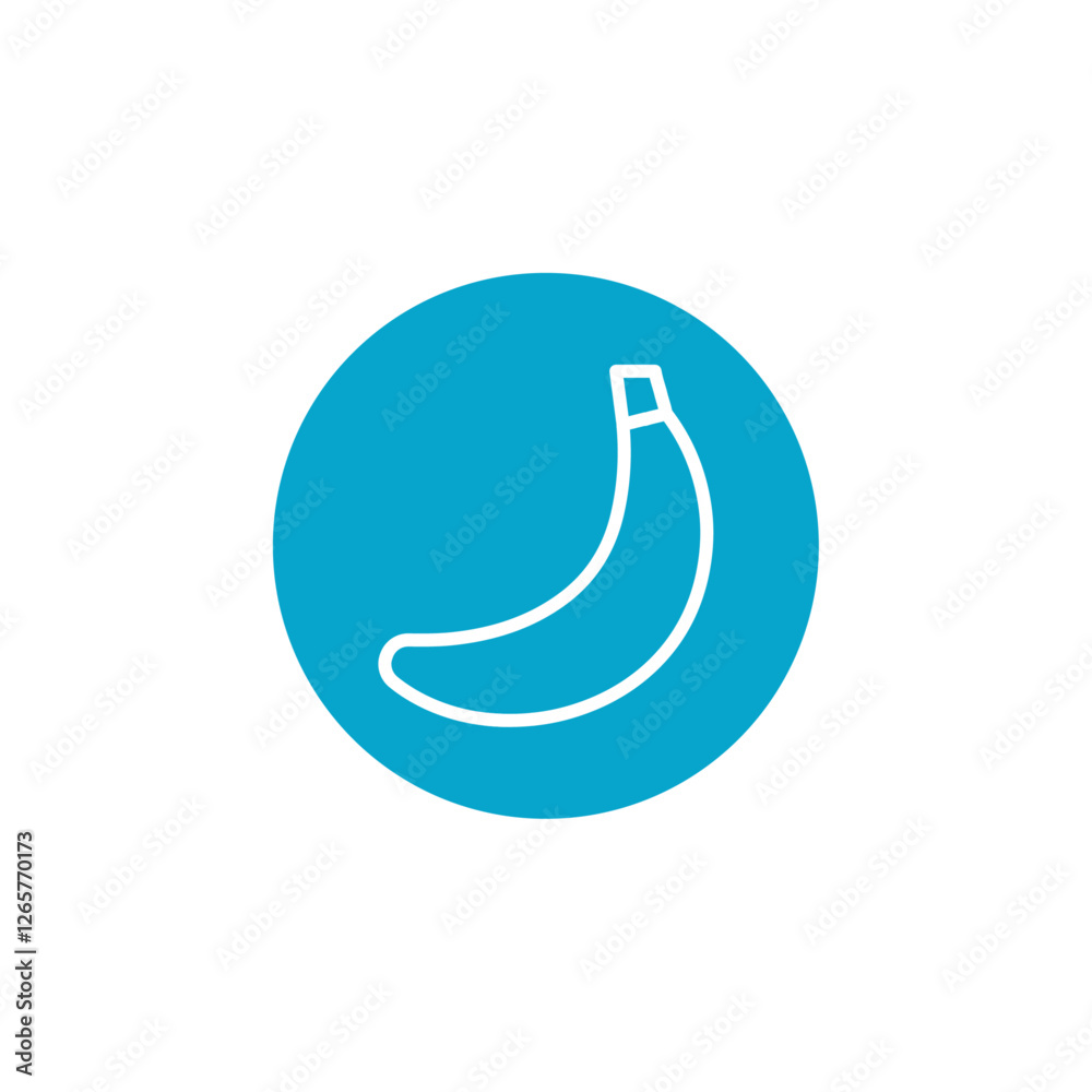 banana icon Simple thin line stroke vector banana icon Simple thin line stroke vector