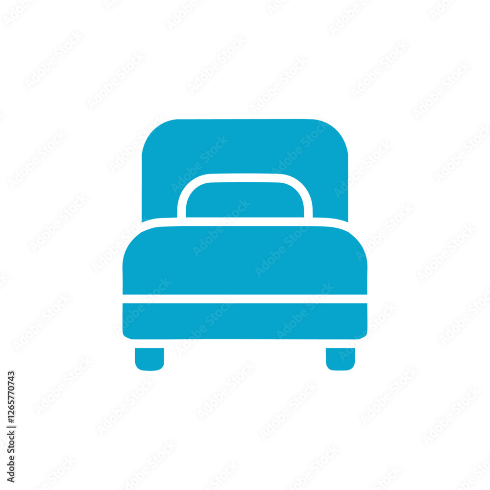 bed icon Simple thin line stroke vector bed icon Simple thin line stroke vector