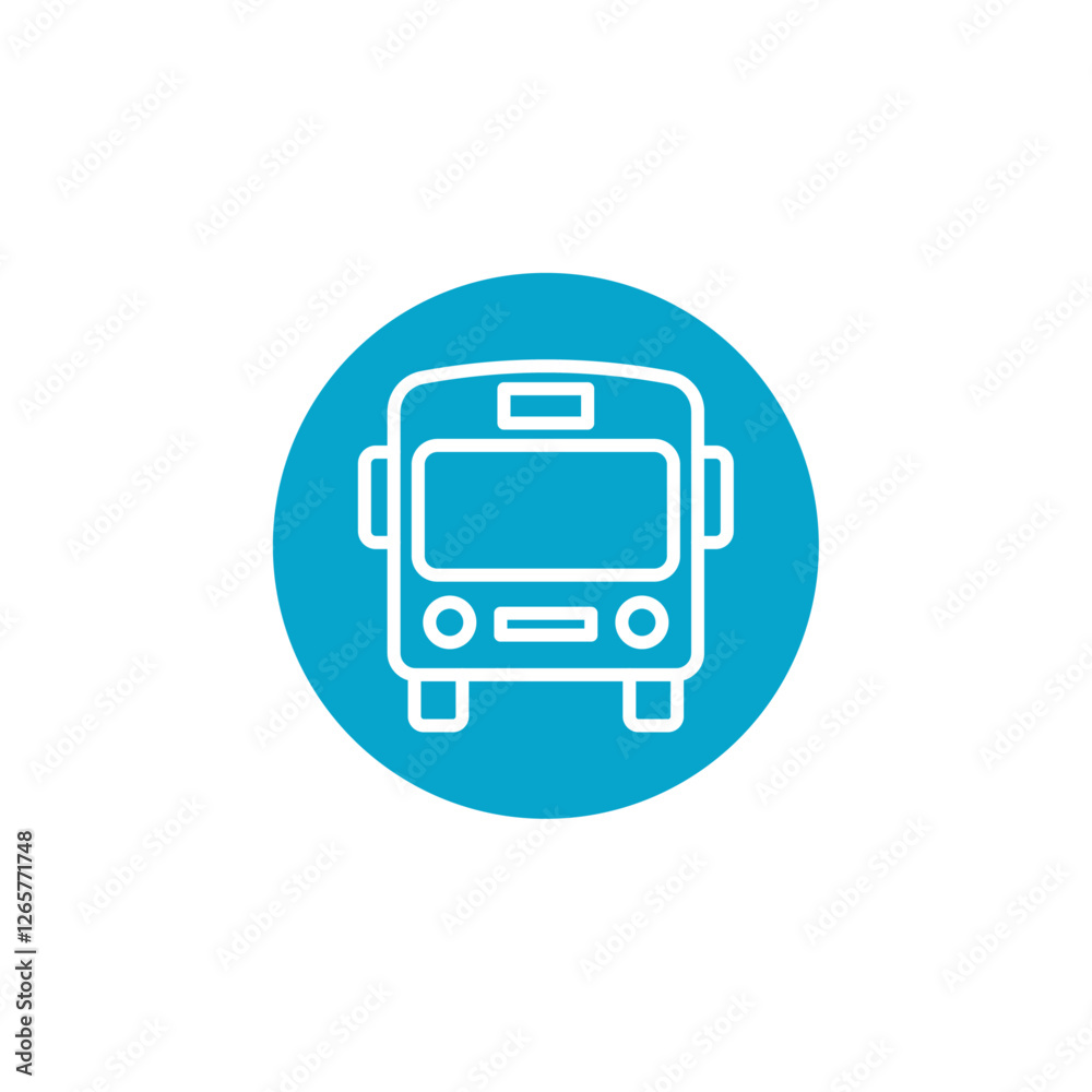 bus icon Simple thin line stroke vector bus icon Simple thin line stroke vector