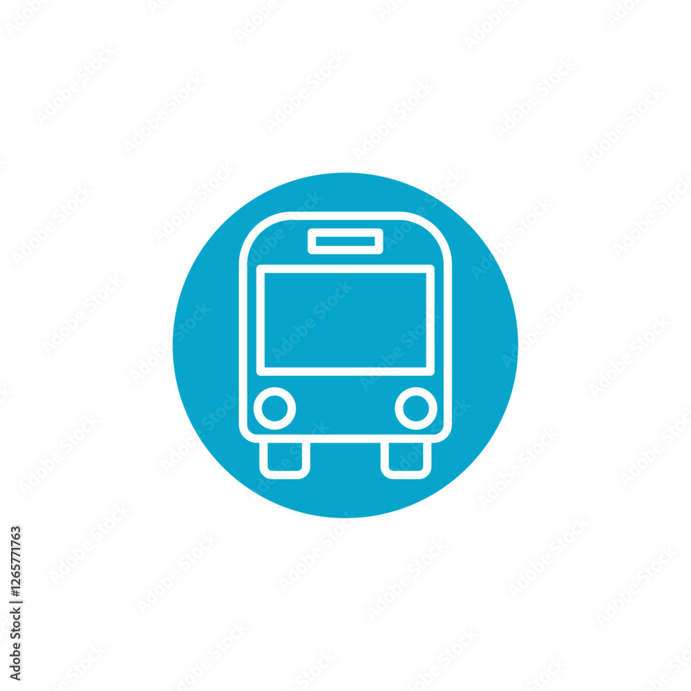bus icon Simple thin line stroke vector bus icon Simple thin line stroke vector