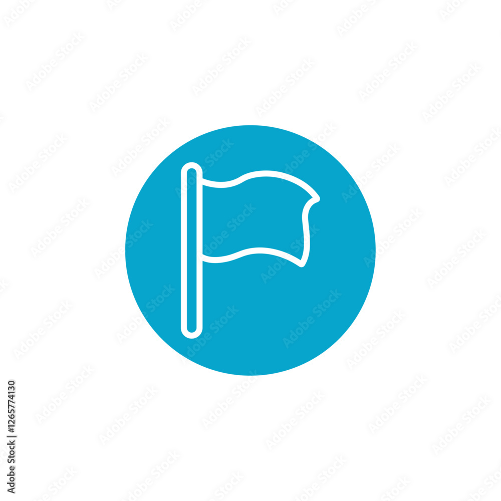 flag icon Simple thin line stroke vector flag icon Simple thin line stroke vector