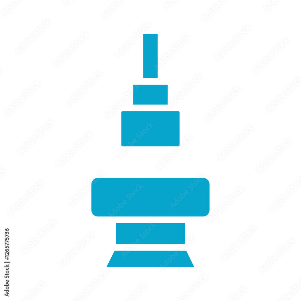 hydraulic press icon Simple thin line stroke vector hydraulic press icon Simple thin line stroke vector
