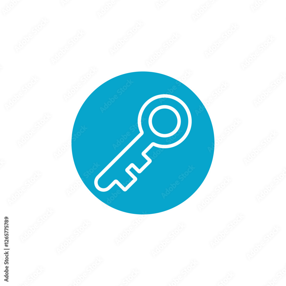 key icon Simple thin line stroke vector key icon Simple thin line stroke vector
