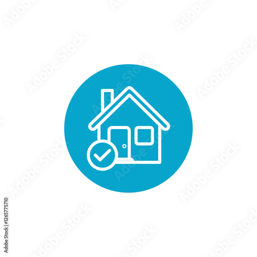 house insurance Simple thin line stroke vector