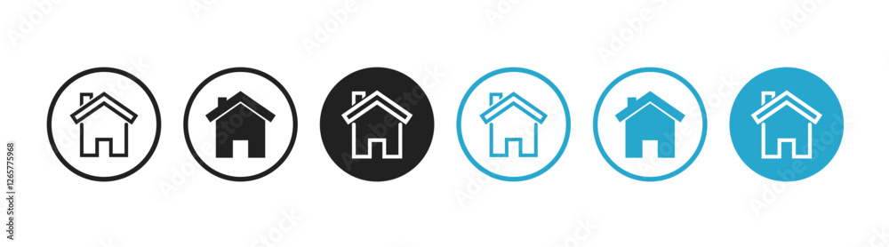 House icon. Web home icon for apps and websites. Home flat icon set vector illustration House icon. Web home icon for apps and websites. Home flat icon set vector illustration