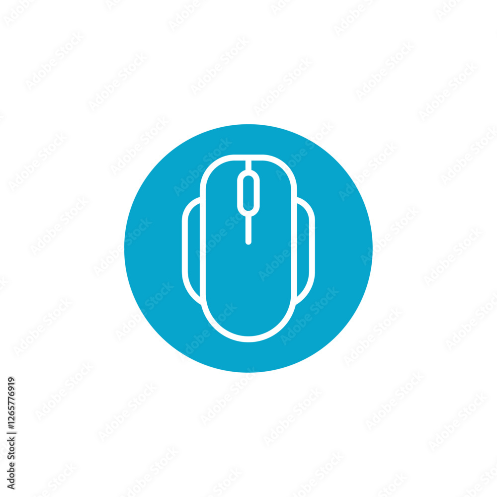 mouse icon Simple thin line stroke vector