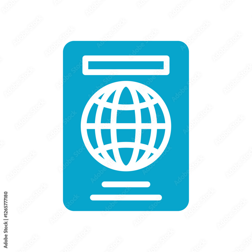 passport icon Simple thin line stroke vector passport icon Simple thin line stroke vector
