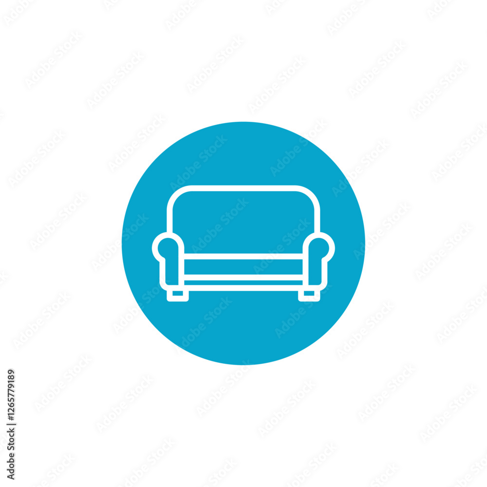 sofa icon Simple thin line stroke vector sofa icon Simple thin line stroke vector