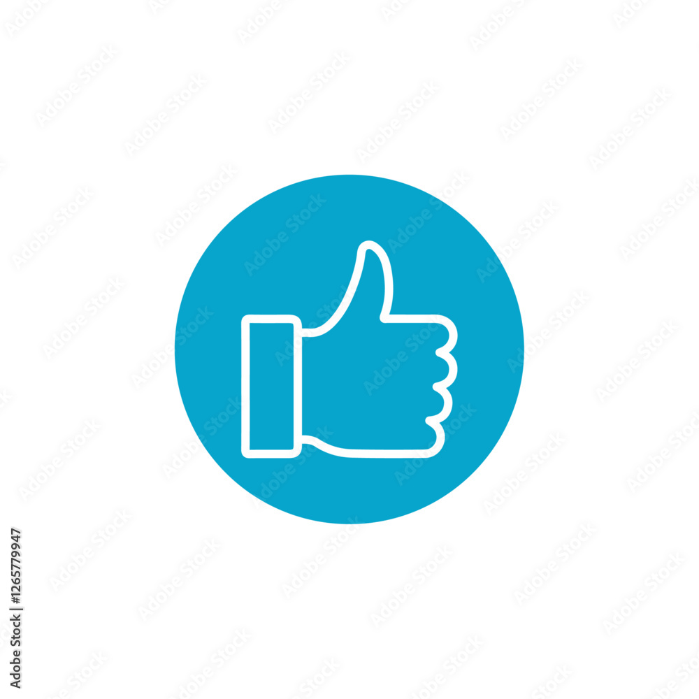 thumbsup icon Simple thin line stroke vector thumbsup icon Simple thin line stroke vector