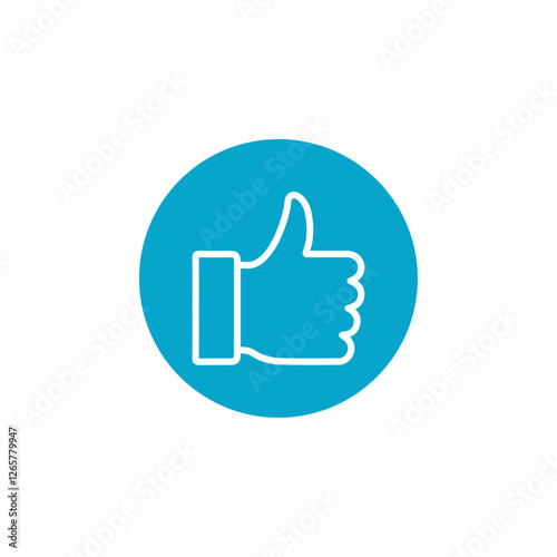 thumbsup icon Simple thin line stroke vector