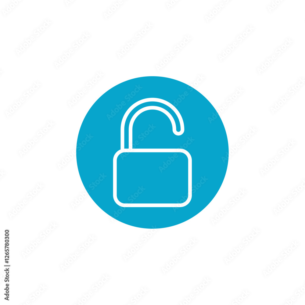 unlock icon Simple thin line stroke vector unlock icon Simple thin line stroke vector