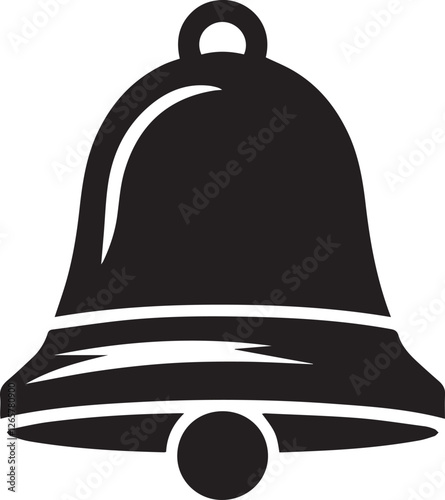 Bell silhouette on white background 