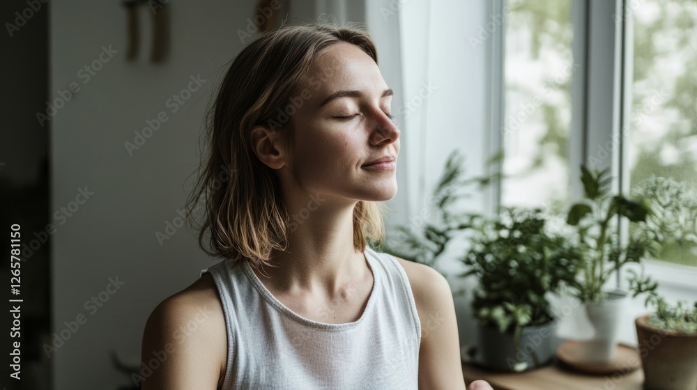 Serene individual in yoga pose, embodying inner peace and mindfulness. Serene individual in yoga pose, embodying inner peace and mindfulness.