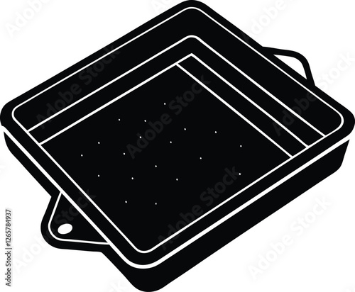 Baking sheet silhouette illustration