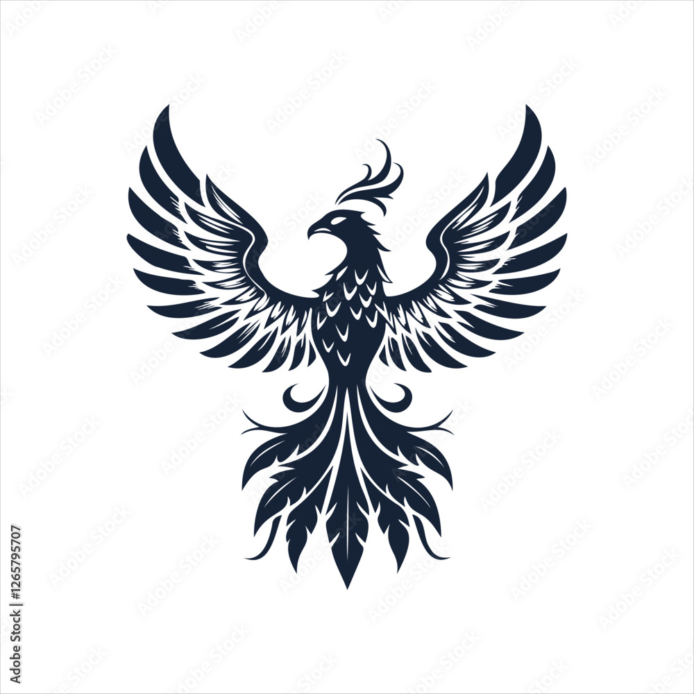 Obraz premium phoenix glow vector clip art logo design