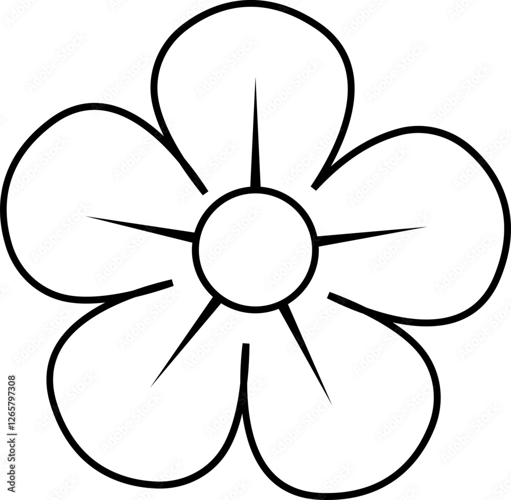 Flower silhouette icon. Abstract flower outline vector isolated on transparent background. Ideal for decoration, logos and design projects. Garden plants illustration sign, Editable stroke. Flower silhouette icon. Abstract flower outline vector isolated on transparent background. Ideal for decoration, logos and design projects. Garden plants illustration sign, Editable stroke.