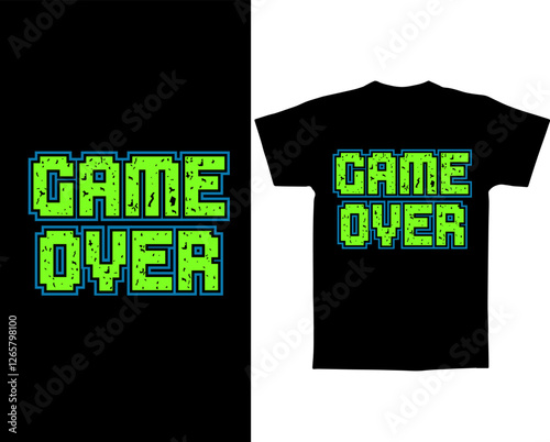 Game over text t shirt vector design