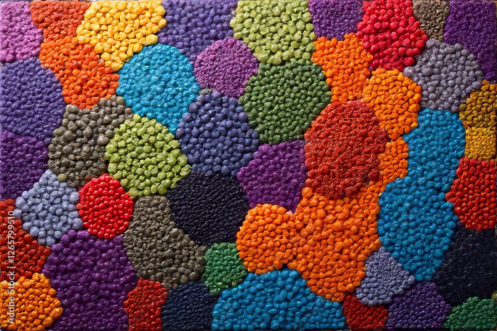 Colorful Abstract Art with Tiny, Clustered Shapes Colorful Abstract Art with Tiny, Clustered Shapes