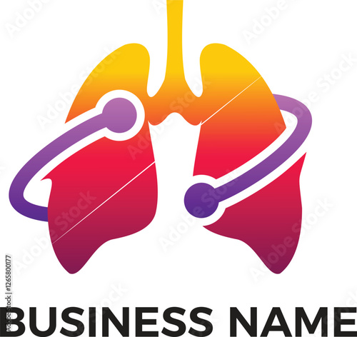 people healthcare, hospital, lungs diseases clinical and respiratory logo.minimalist logo design