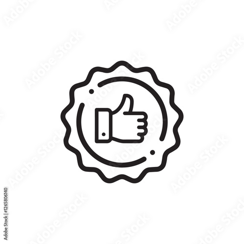 Thumbs-Up Badge Icon