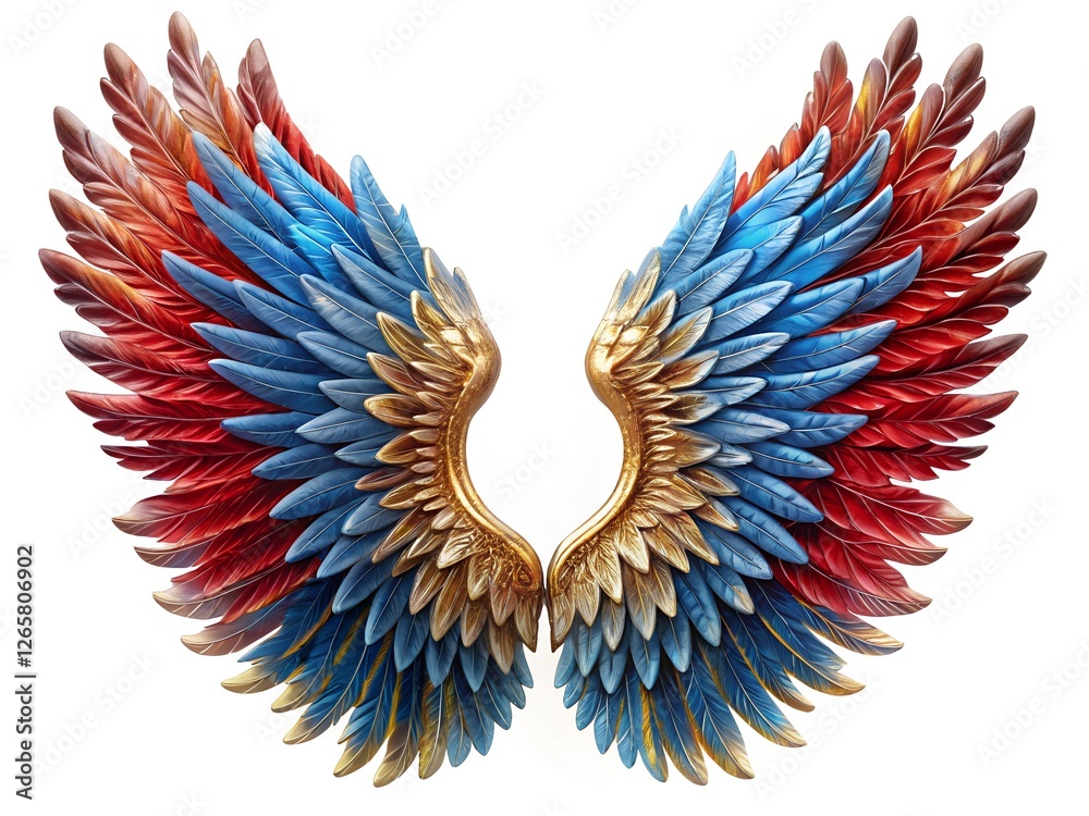 Obraz premium colorful 3d wings