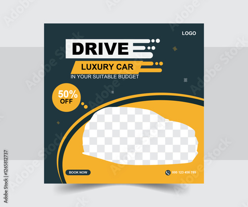 Rent luxury Car social media Design.