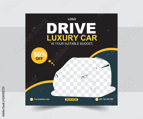 Rent luxury Car social media Design.