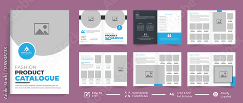 Modern Interior Design Portfolio Layout Template, Interior Design Magazine Layout template. Multipurpose Product catalog design, company furniture product catalogue, business brochure