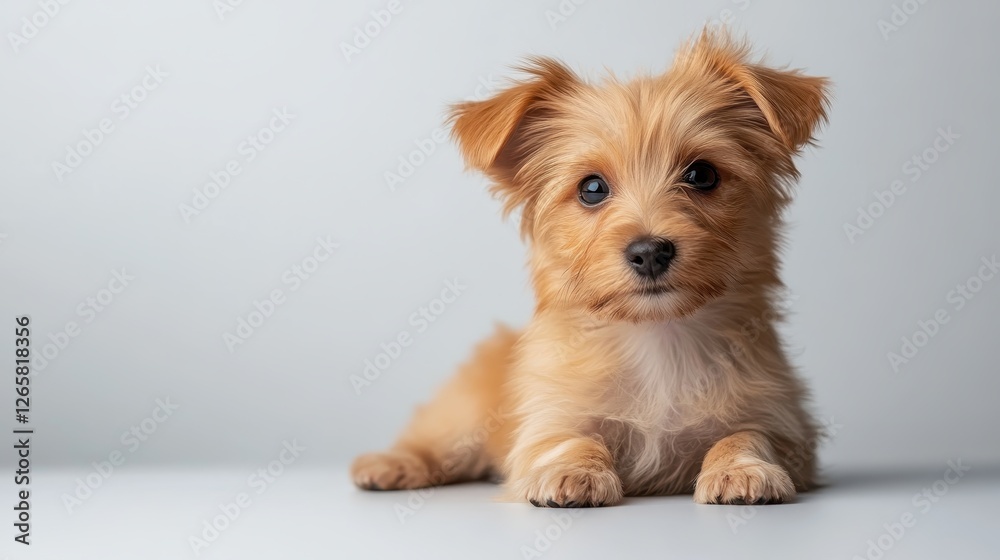 A charming light brown puppy with fluffy fur and big eyes finds a cozy spot, looking cute and playful, perfect for pet enthusiasts and animal lovers alike. A charming light brown puppy with fluffy fur and big eyes finds a cozy spot, looking cute and playful, perfect for pet enthusiasts and animal lovers alike.