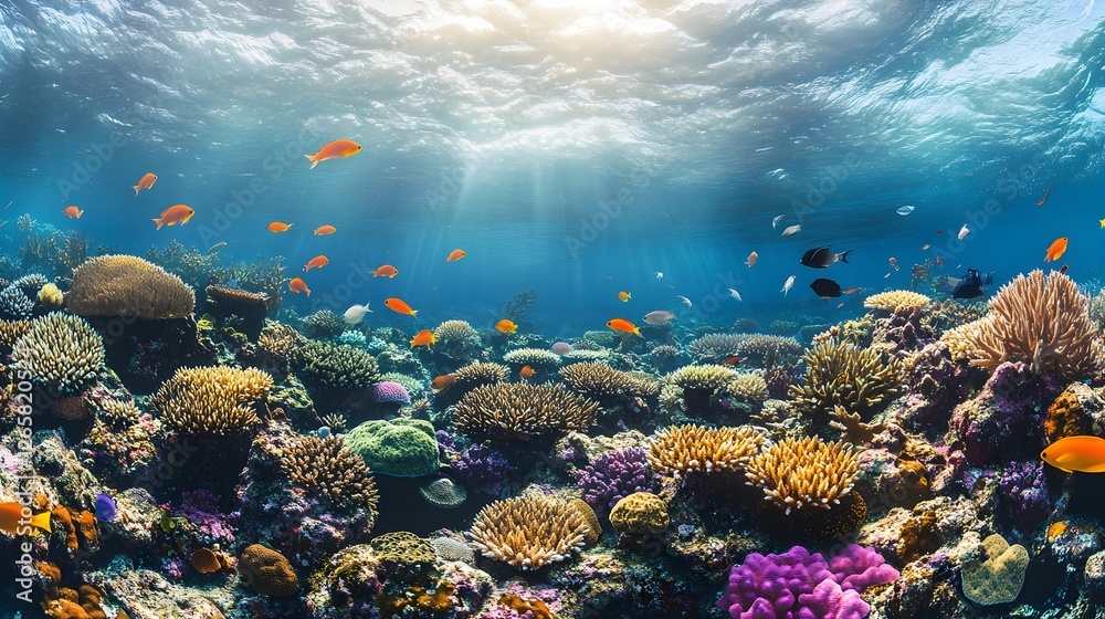 Naklejka premium underwater paradise