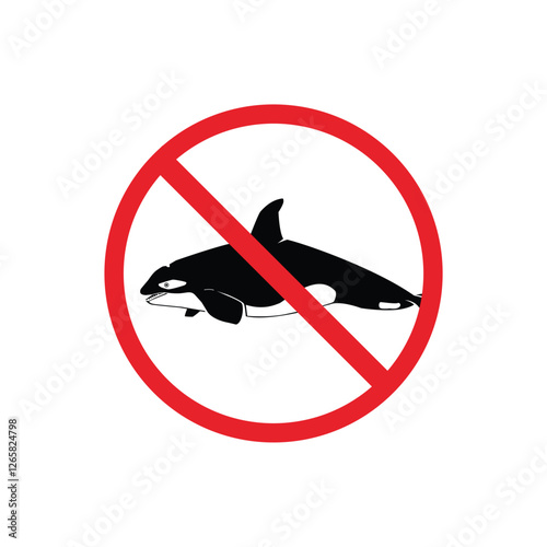 prohibited and dangerous signs. orcas danger. it is forbidden to bring orcas