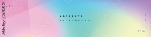 Premium holographic linkedin banner cover or header