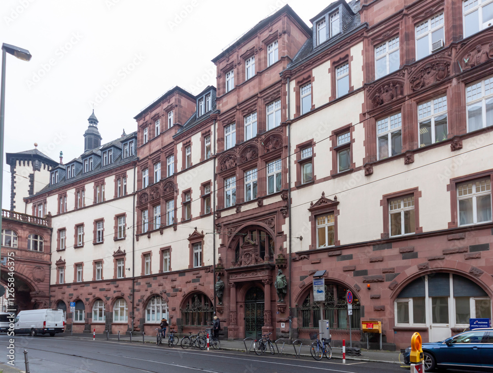 Historic building with varied architecture in Frankfurt, Germany Historic building with varied architecture in Frankfurt, Germany
