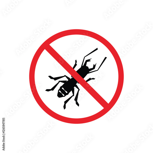 prohibited and dangerous signs. termite danger. it is forbidden to bring termite 