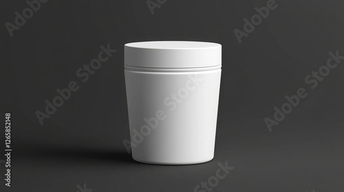 Wallpaper Mural Realistic blank white plastic tube with lid, suitable for cosmetic creams, ointments, toothpaste, lotions, medication, and more. Space for personalized designs or branding.  Torontodigital.ca