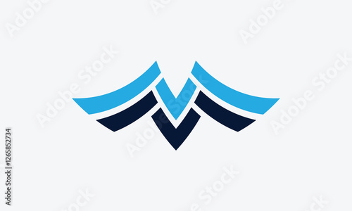 mm wings monogram logo design Free Download mm wings monogram logo design - GFXLoad
