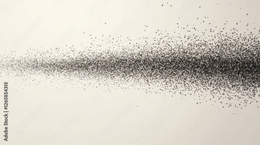 Obraz premium Abstract particle stream on light background, potential use for graphic design or data visualization